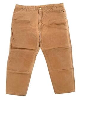 Vintage Carhartt Duck Canvas Pants — Faded Brown/Tan 42x32